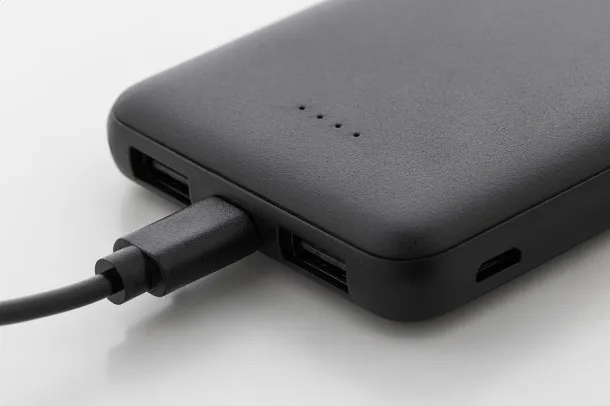 Rabobank Slim rABS prijenosna baterija, 5000 mAh Crna