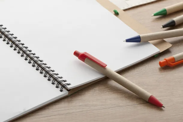 Papper ballpoint pen Red Natural