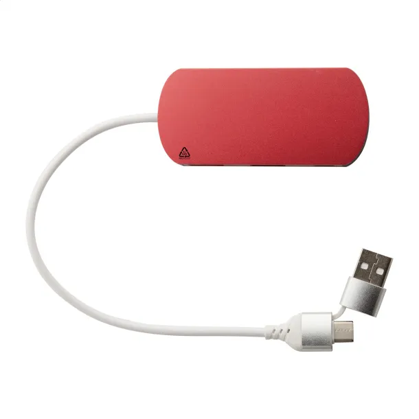 Raluhub USB hub Crvena