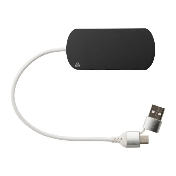 Raluhub USB hub Crna