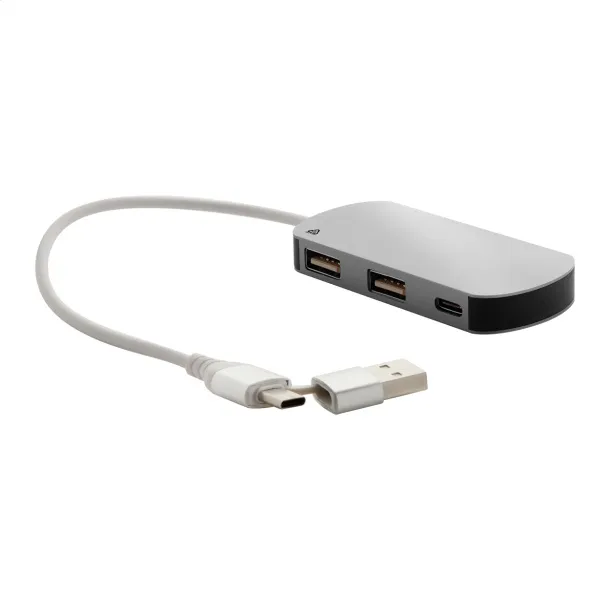Raluhub USB hub Srebrna