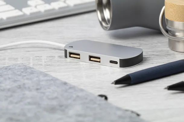 Raluhub USB hub Srebrna