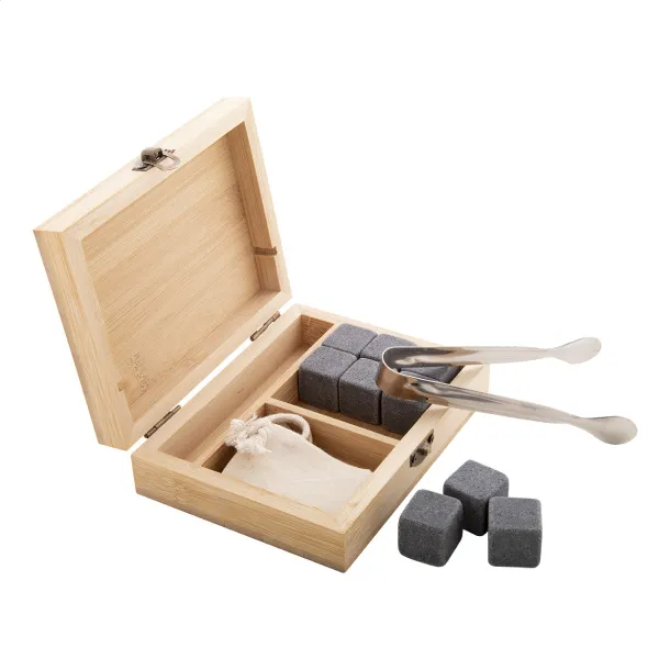 Bourbon stone ice cube set Natural