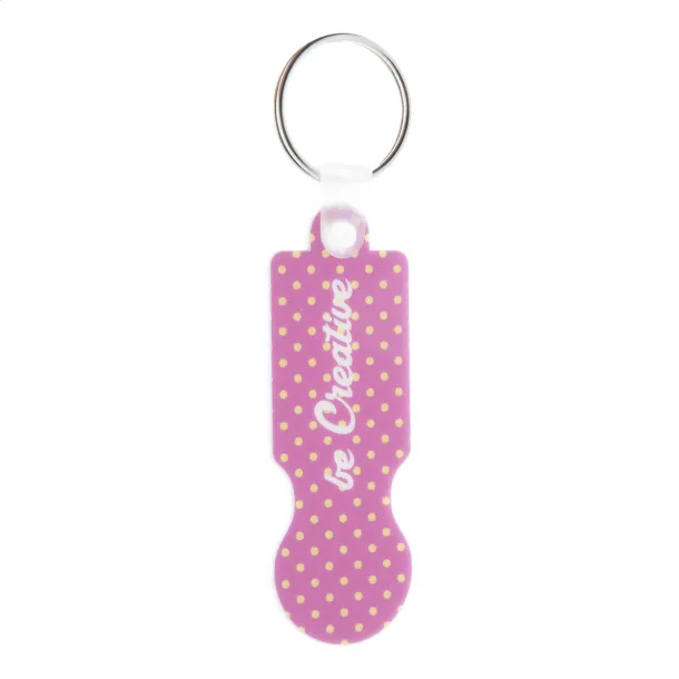 ColoCart trolley coin keyring White