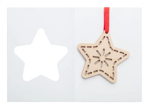 TreeCard Božićna personalizirana čestitka, zvijezda Prirodna