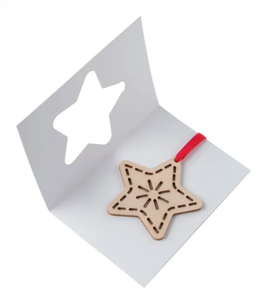TreeCard Božićna personalizirana čestitka, zvijezda Prirodna