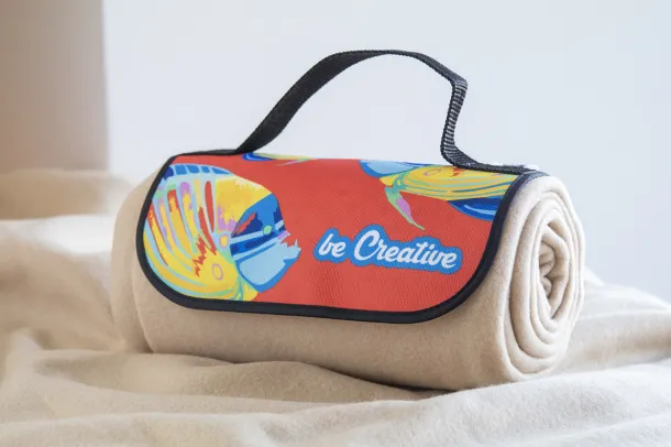 Reporta personalizirani RPET polarni pokrivač, 200 g/m² Prirodna