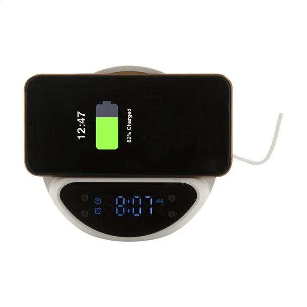 Rabolarm alarm clock wireless charger White