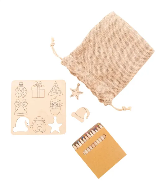 Ravya colouring Christmas shape matching game Natural