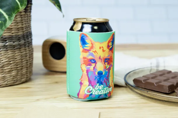 PrintCan RPET personalizirani rashlađivač za limenke Bijela