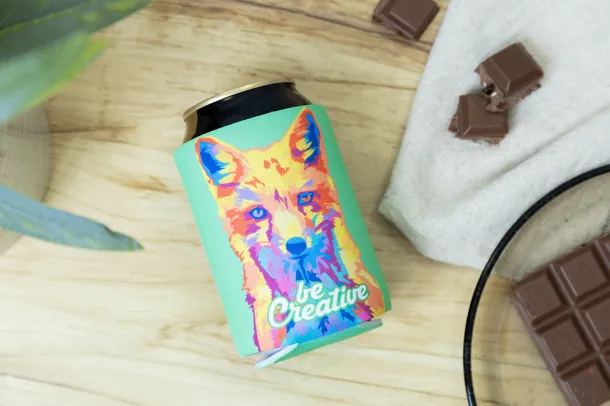 PrintCan RPET rashlađivač za limenke Bijela