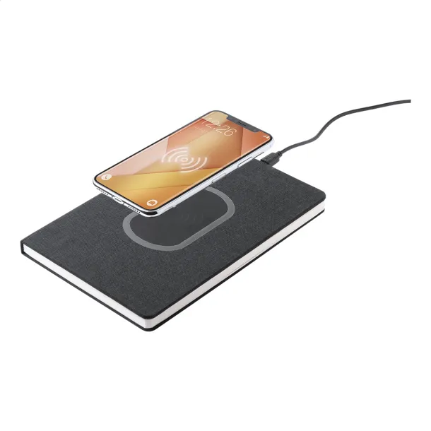 Juglans Notes/ wireless punjač, A5 Crna