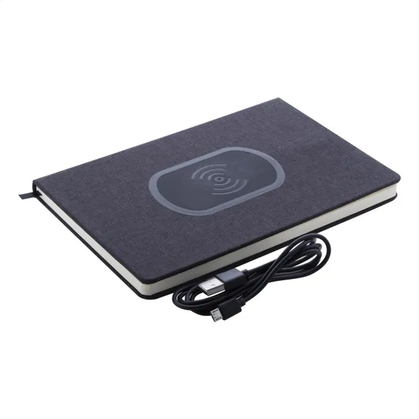 Juglans Notes/ wireless punjač, A5 Crna