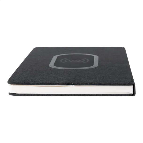 Juglans Notes/ wireless punjač, A5 Crna
