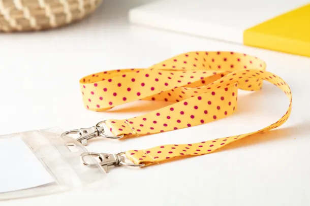 Subyard Double custom sublimation lanyard White