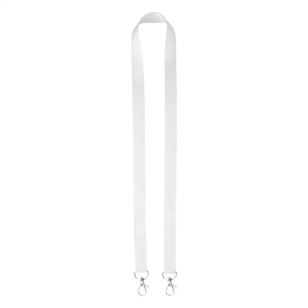 Subyard Double custom sublimation lanyard White