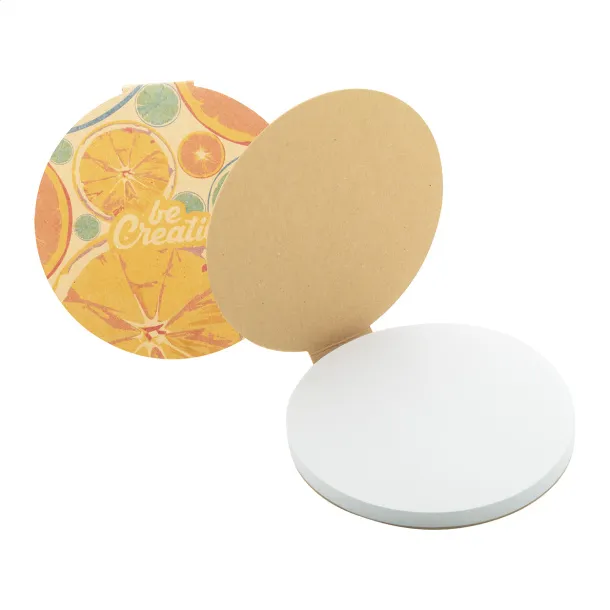 CreaStick Circle Eco custom sticky notepad Natural
