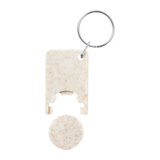 Prolex trolley coin keyring Natural