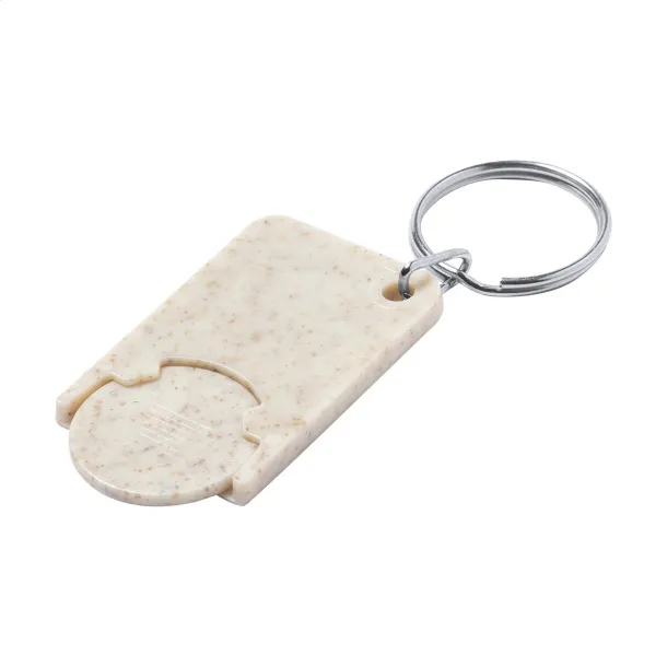 Prolex trolley coin keyring Natural