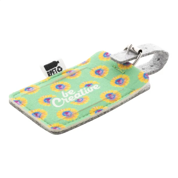 CreaFelt Tag custom RPET luggage tag White Grey