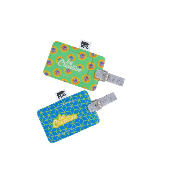 CreaFelt Tag custom RPET luggage tag White Grey