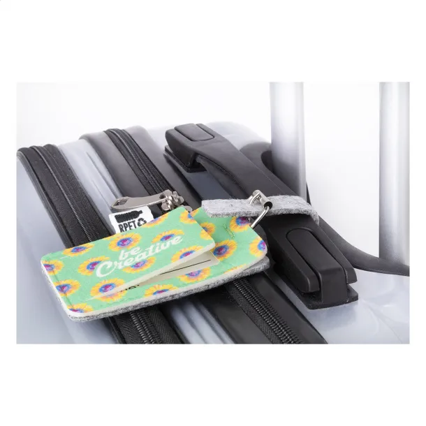 CreaFelt Tag custom RPET luggage tag White Grey