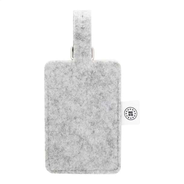 CreaFelt Tag custom RPET luggage tag White Grey