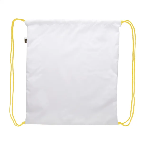CreaDraw RPET custom drawstring bag Yellow White