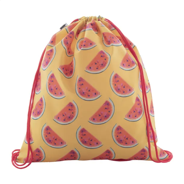 CreaDraw RPET custom drawstring bag Red White