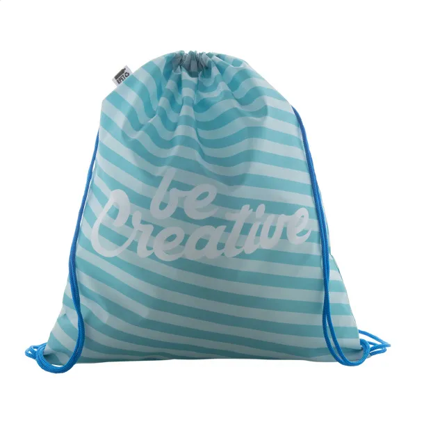 CreaDraw RPET custom drawstring bag Blue White