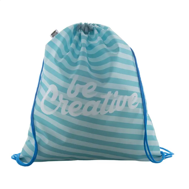 CreaDraw RPET custom drawstring bag Blue White
