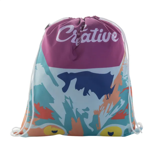 CreaDraw RPET custom drawstring bag White White
