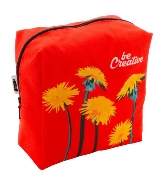 CreaBeauty Square L personalizirana toaletna torbica Crna Bijela