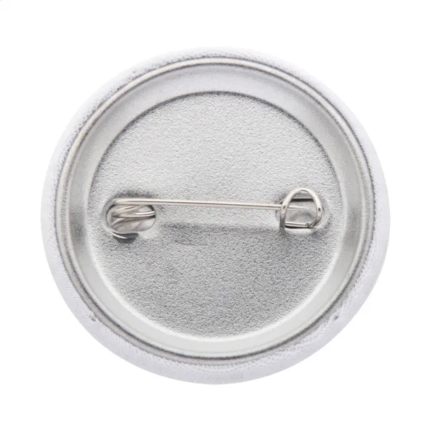 PinBadge RPET Mini bedž Bijela Srebrna