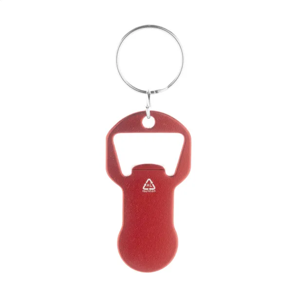 Biropi bottle opener keyring Red