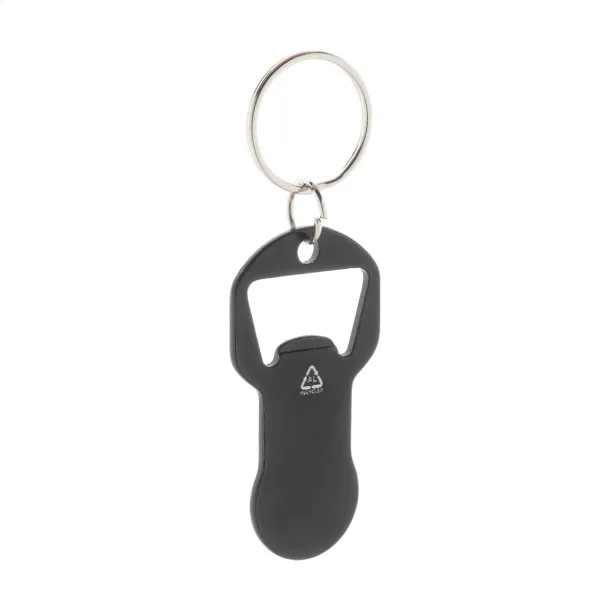 Biropi bottle opener keyring Black