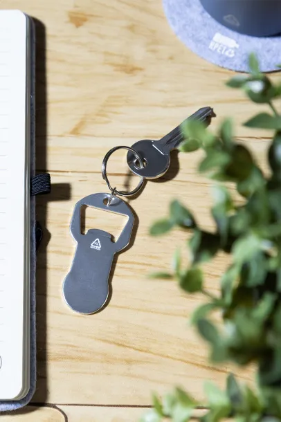 Biropi bottle opener keyring Silver