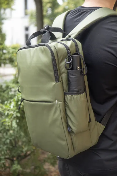 Stanford RPET ruksak, 16" Zelena