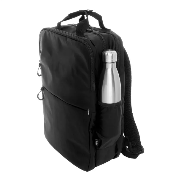 Stanford RPET ruksak, 16" Crna