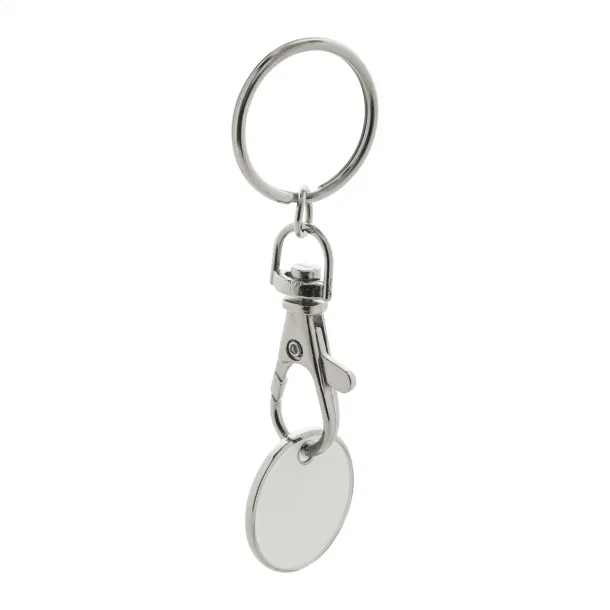 Eurocoin trolley coin keyring White