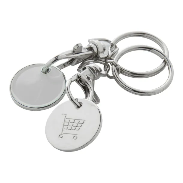 Eurocoin trolley coin keyring White