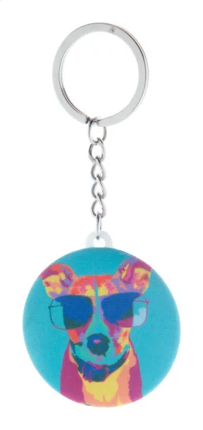 KeyBadge RPET Mini privjesak za ključeve u obliku bedža Bijela