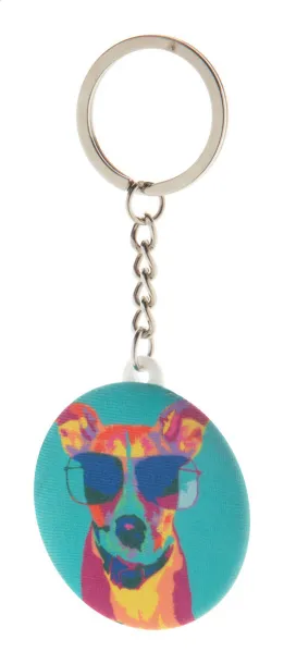 KeyBadge RPET Mini privjesak za ključeve u obliku bedža Bijela