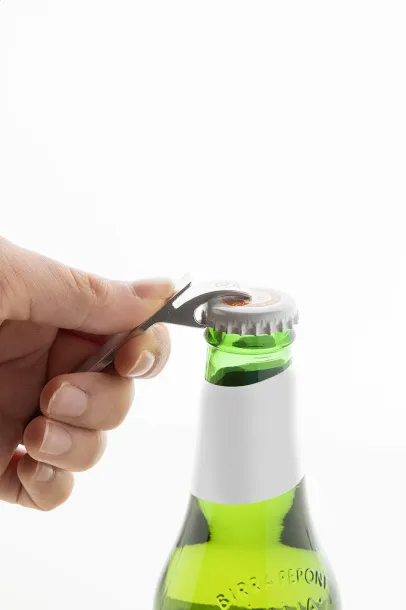 Rallop bottle opener keyring Silver