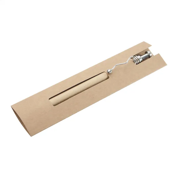 Kagura ballpoint pen Silver Beige