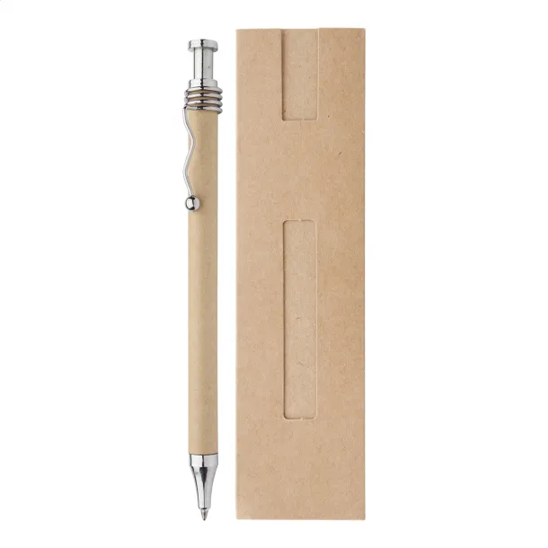 Kagura ballpoint pen Silver Beige