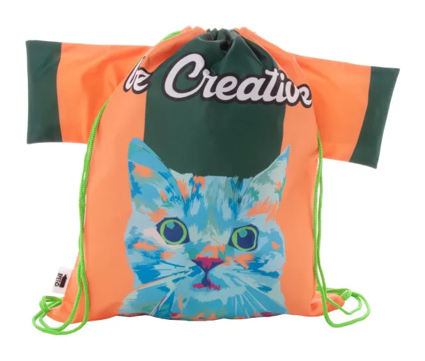 CreaDraw T RPET personalizirana torba s vezicama Zelena Bijela