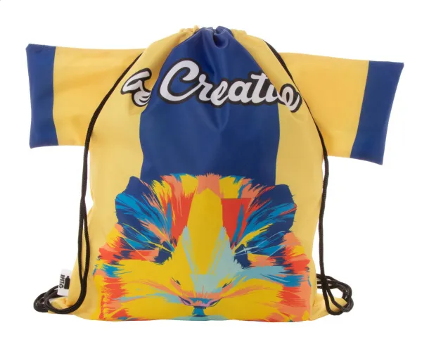 CreaDraw T RPET custom drawstring bag Black White