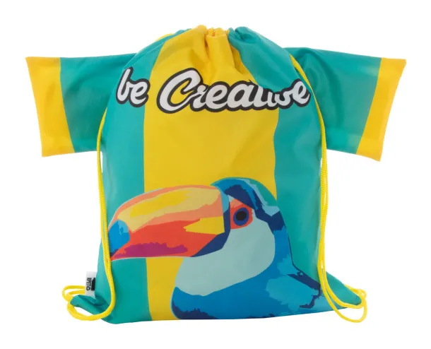 CreaDraw T RPET personalizirana torba s vezicama Žuta Bijela