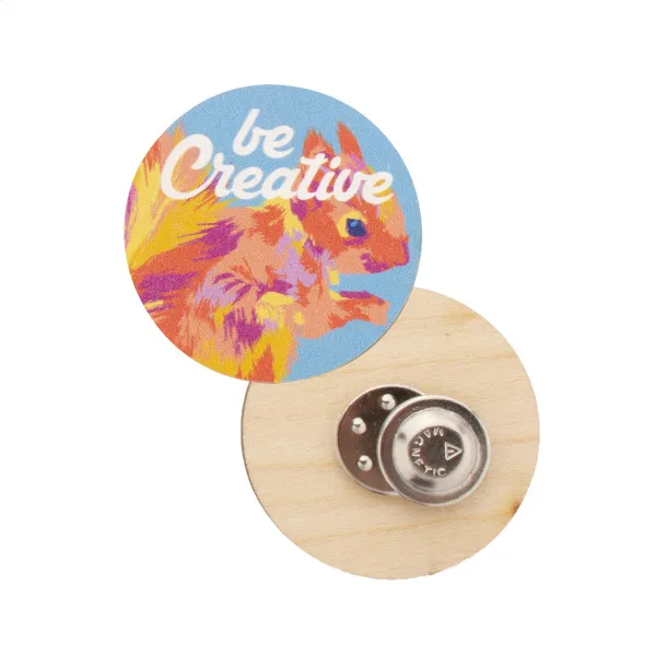 WooBadge custom magnetic badge Natural